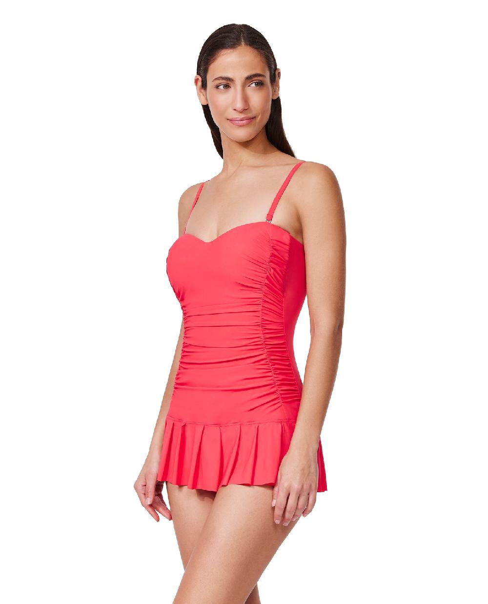 Gottex Tutti Frutti Bandeau Swimdress Coral