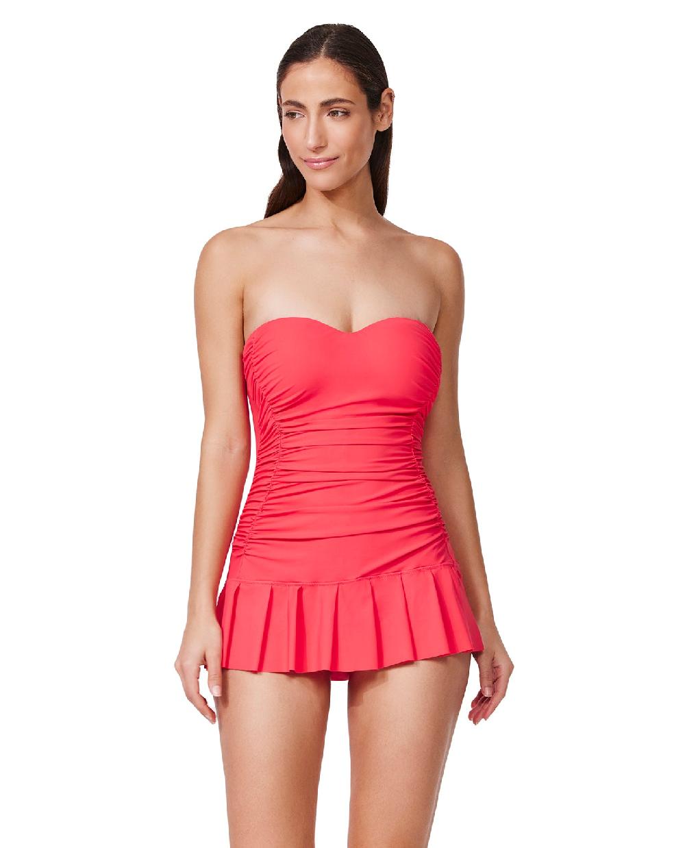 gottex Tutti Frutti Bandeau Swimdress Coral