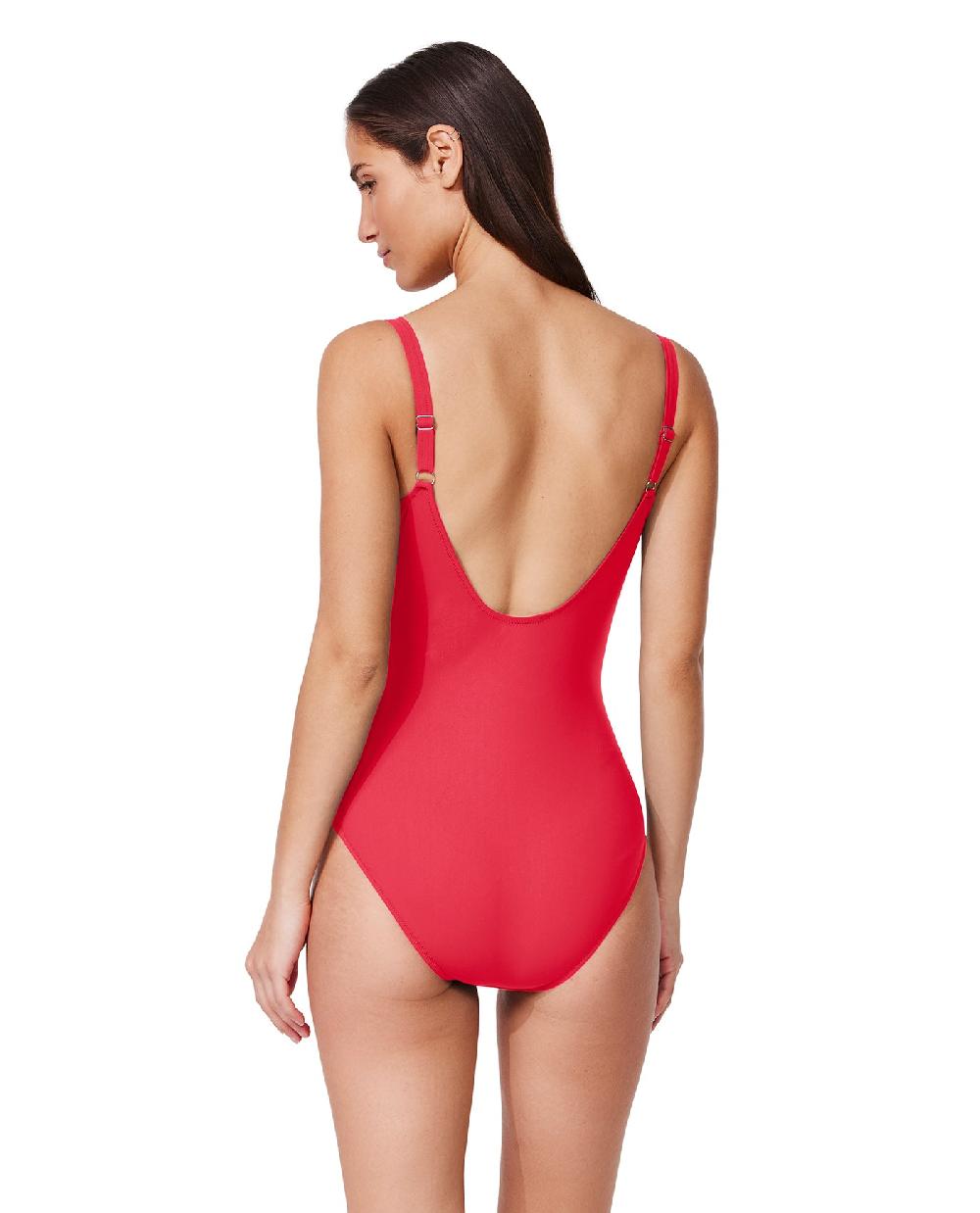 Gottex Tutti Frutti V-Neck One Piece Coral