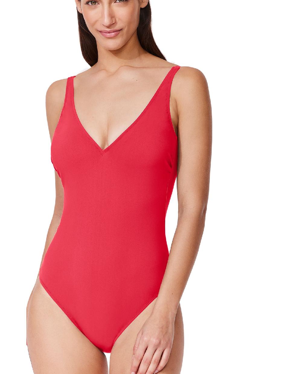 Gottex Tutti Frutti V-Neck One Piece Coral