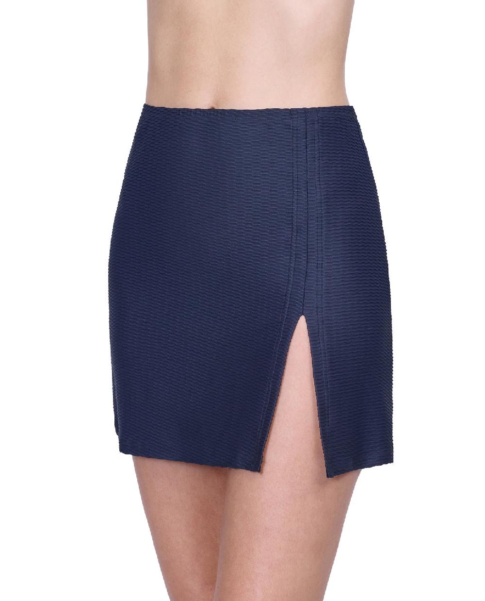 Gottex Harbourside Textured Cover Up Mini Skirt With Slit Harbourside