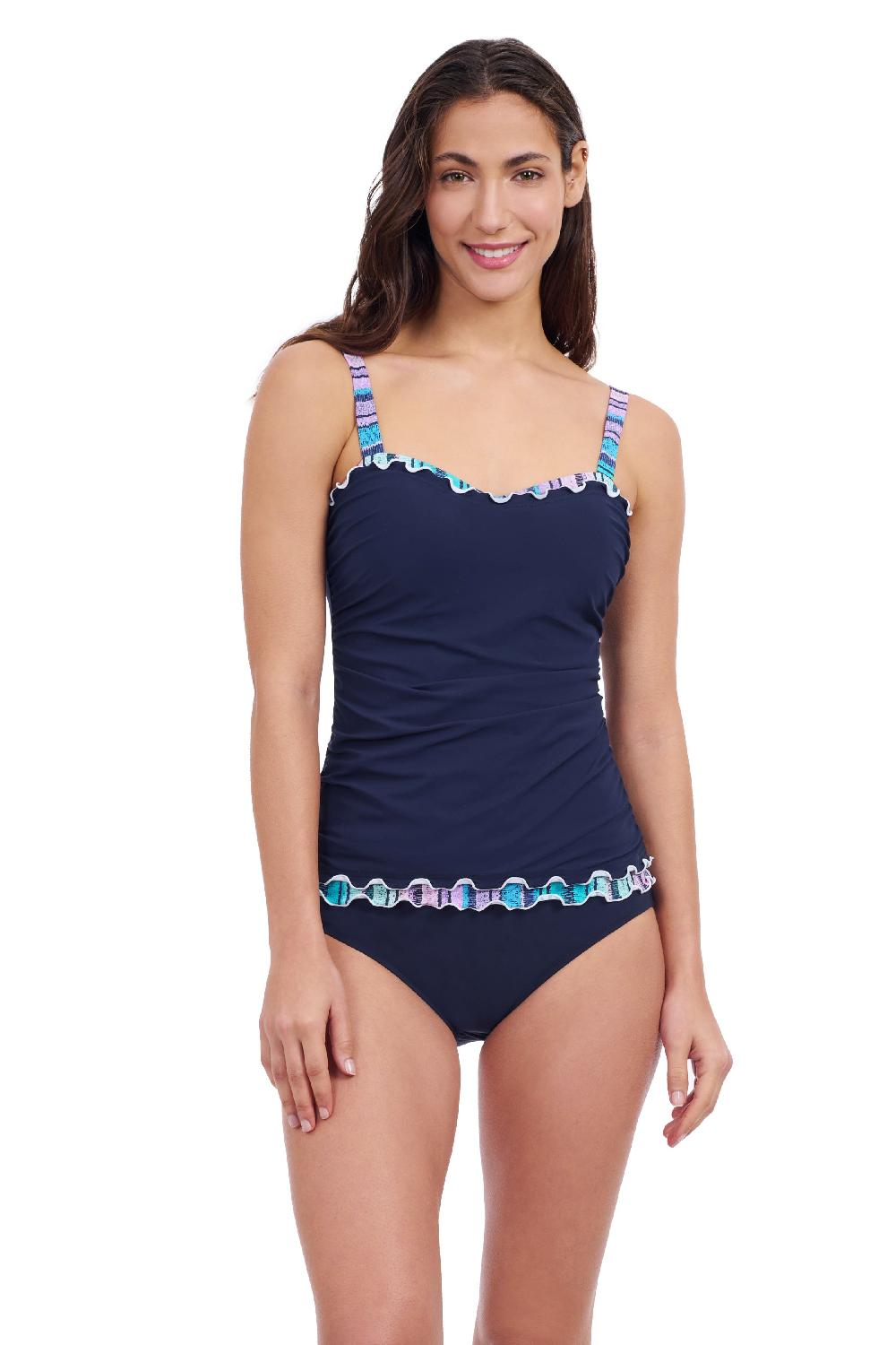 gottex Harmony D-Cup Shirred Underwire Tankini Top Profile