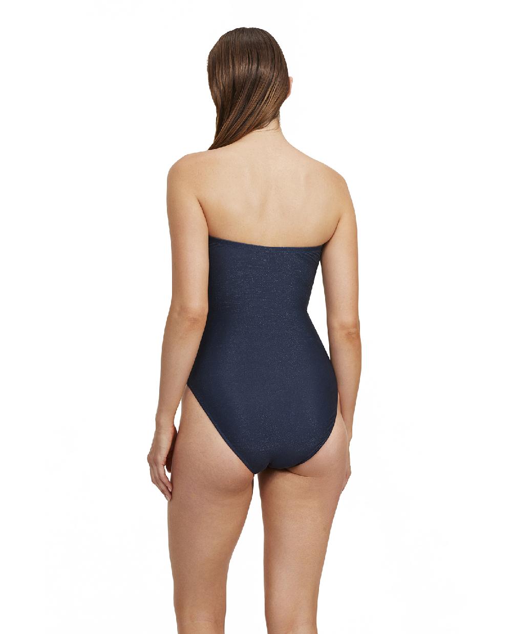 Gottex High End Bandeau High Leg One Piece Midnight