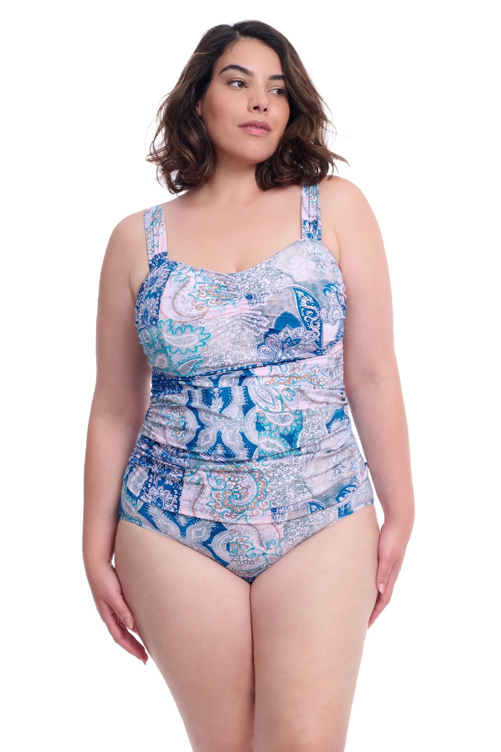 gottex Karma Plus Size Sweetheart Underwire Tankini Top Profile