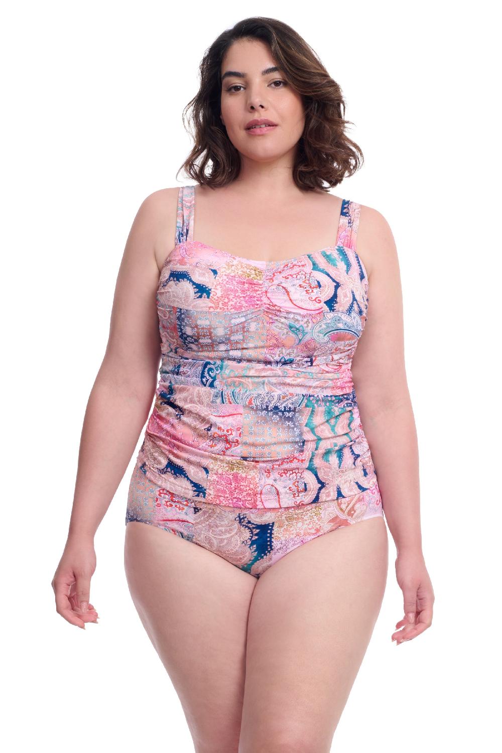 gottex Karma Plus Size Sweetheart Underwire Tankini Top Profile