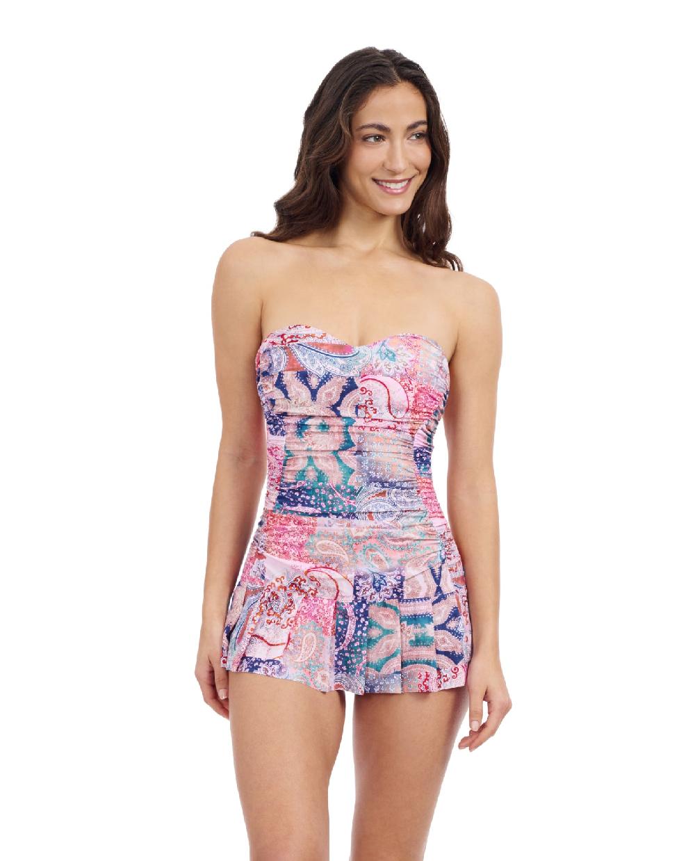 gottex Karma Sweetheart Bandeau Swimdress One Piece Swimsuit Profile