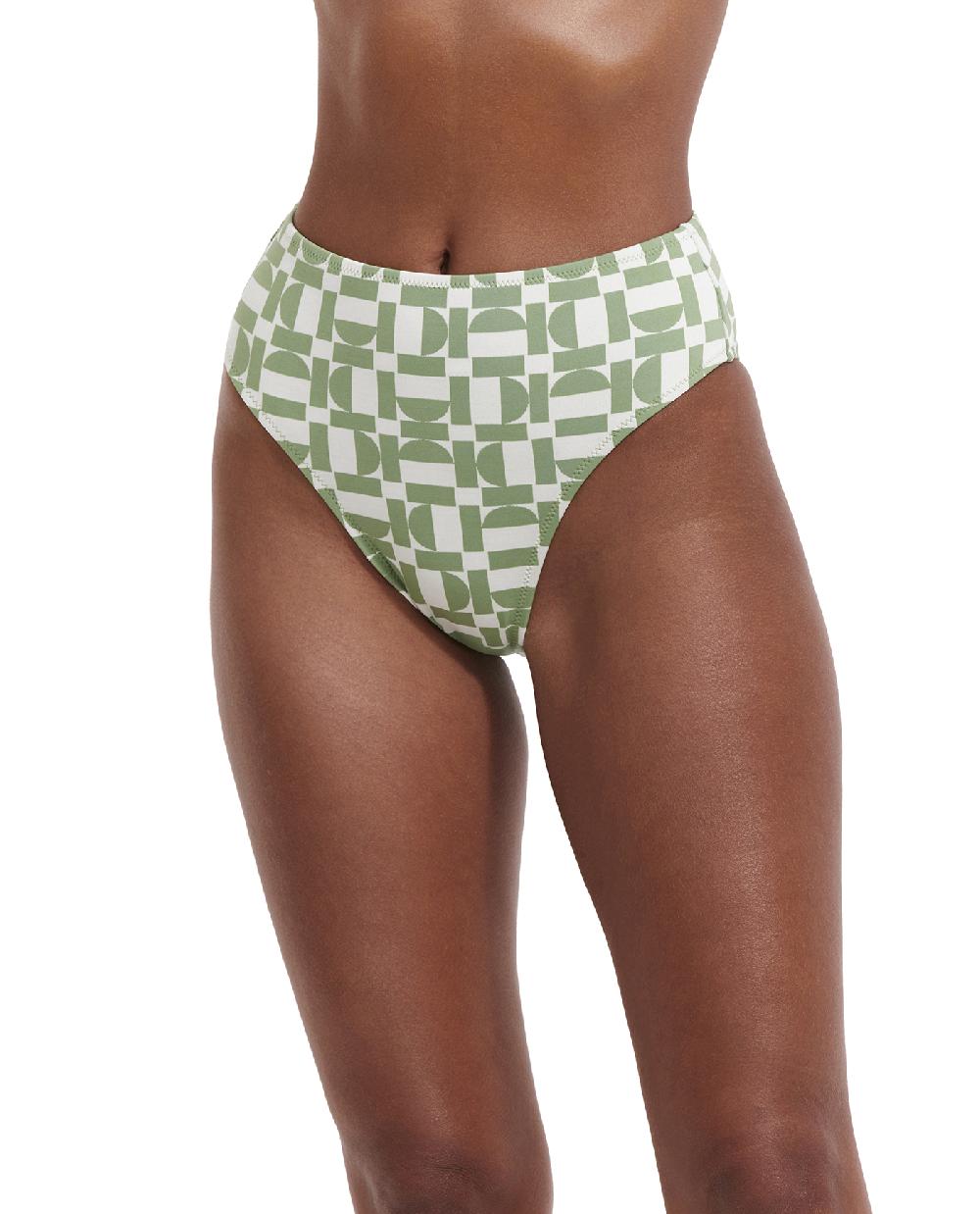 gottex Let's Geo High Rise High Leg Bikini Bottom Lets