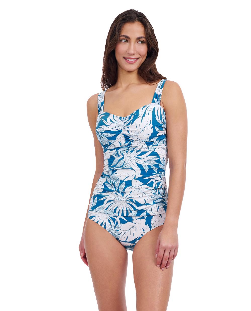 gottex Malaya D-Cup Shirred Underwire Tankini Top Profile