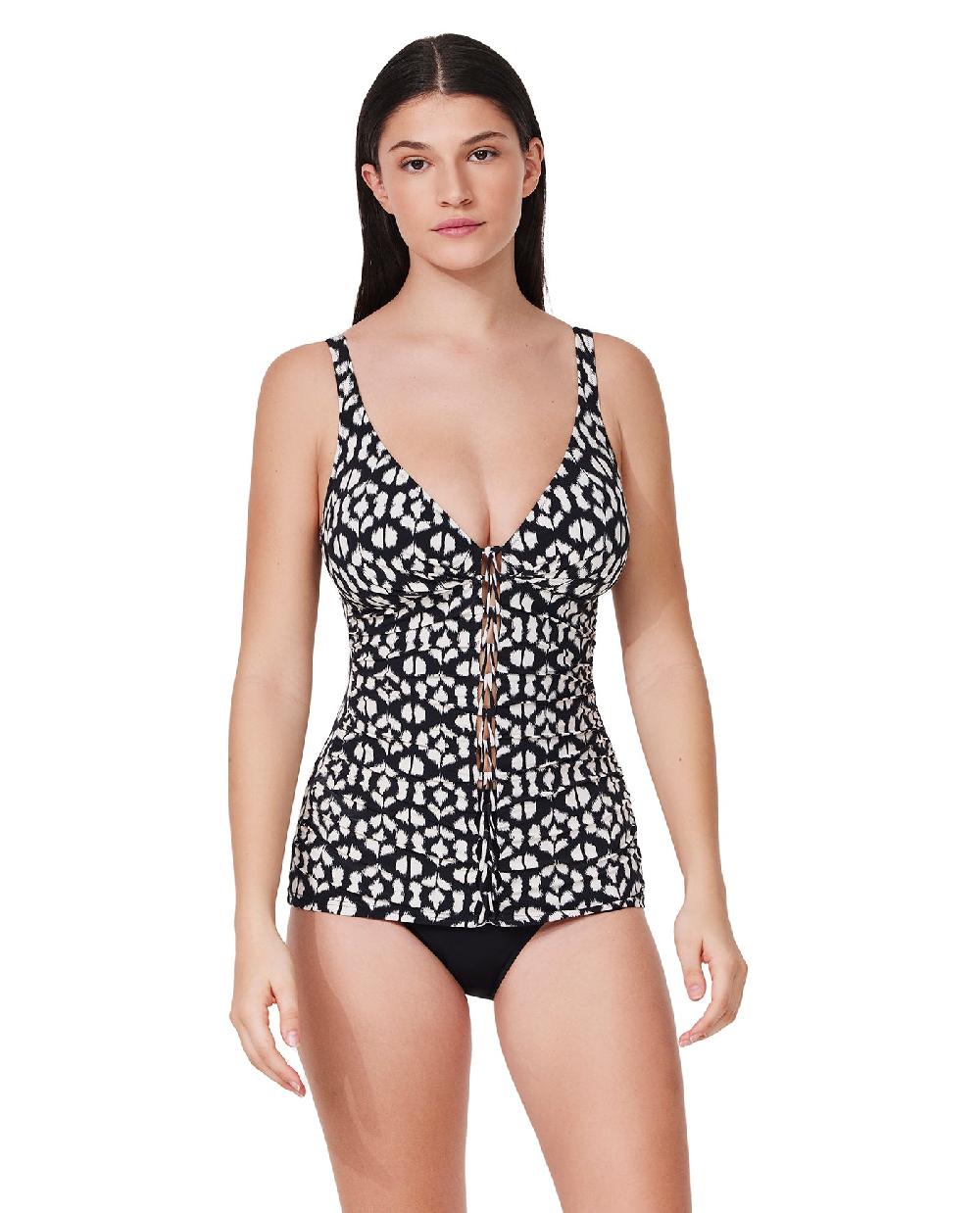 gottex Mantra Braided V-Neck D-Cup Tankini Top Mantra