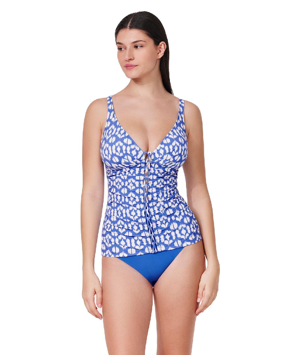 gottex Mantra Braided V-Neck D-Cup Tankini Top Mantra