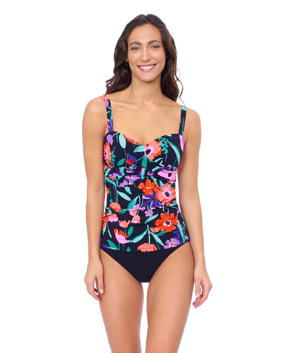 gottex Marguerite D Cup Crisscross Detail Tankini Profile