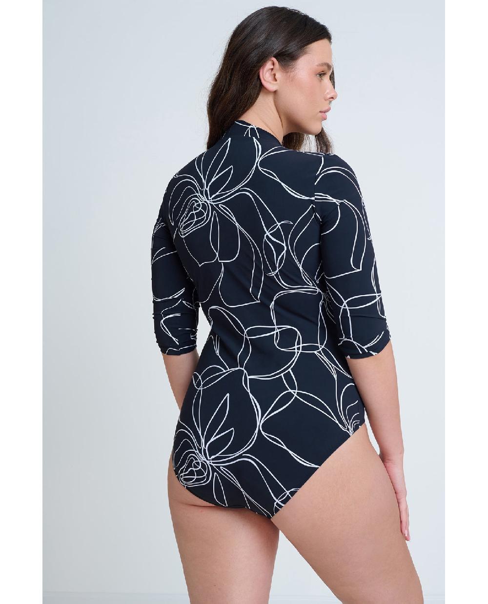 Gottex Modest 3/4 Sleeve One Piece Rashguard Modest