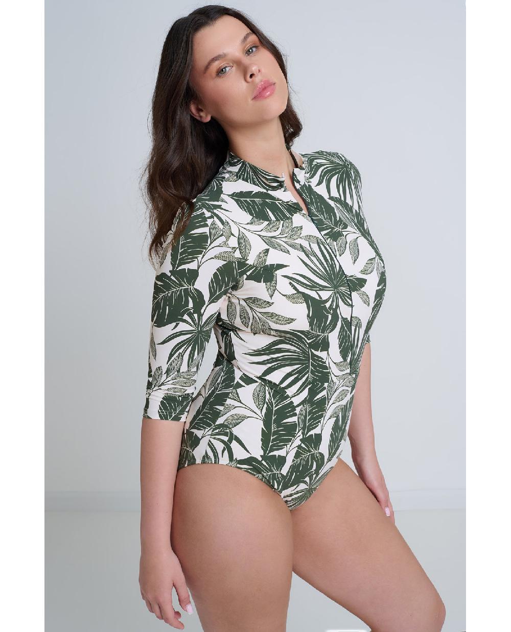 Gottex Modest 3/4 Sleeve One Piece Rashguard Modest