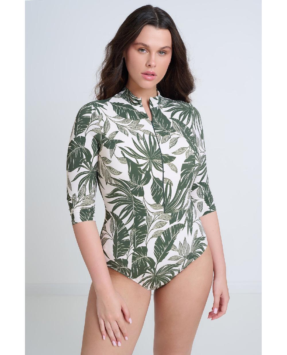 gottex Modest 3/4 Sleeve One Piece Rashguard Modest