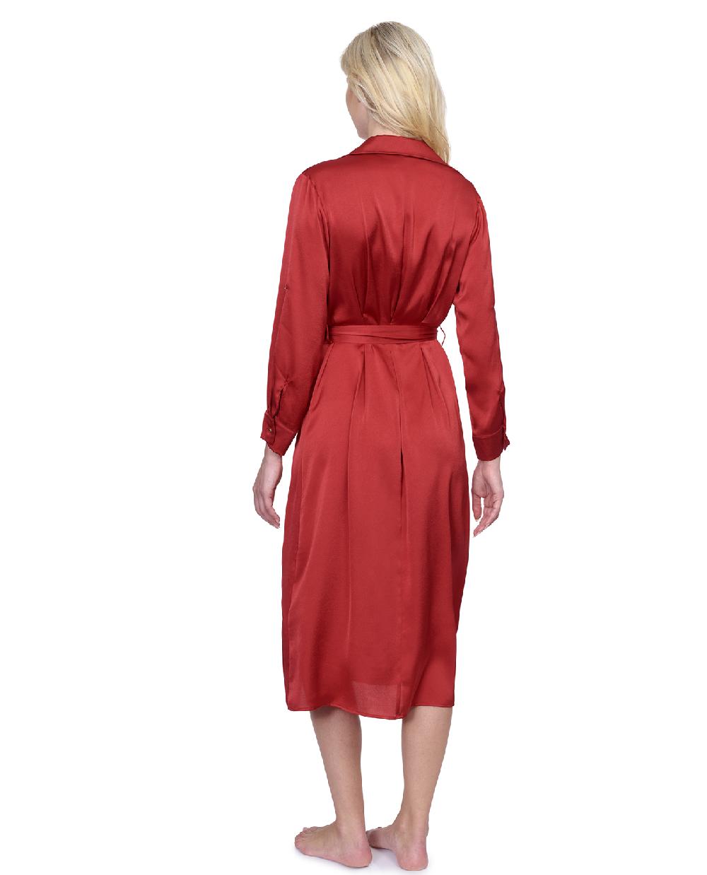 Gottex Montecarlo Belted Long Sleeve Shirt Dress Cover Up Montecarlo