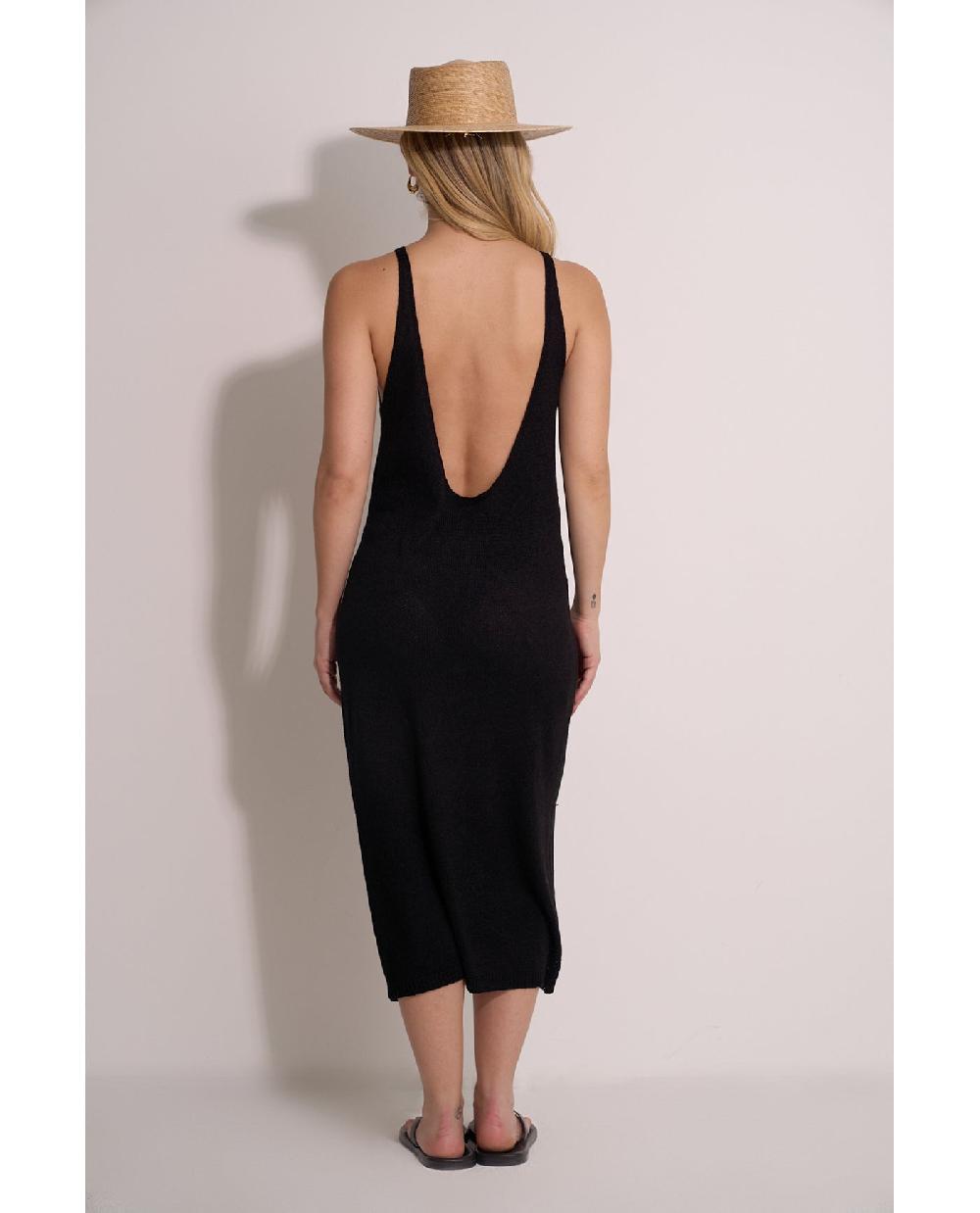 Gottex Naama Scoop Neck Crochet Dress Cover-Up-Black Black