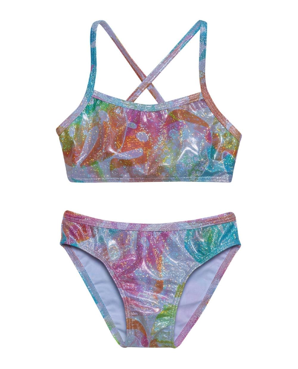 gottex Palm Tree Bralette Bikini Top And Bikini Bottom Set Palm