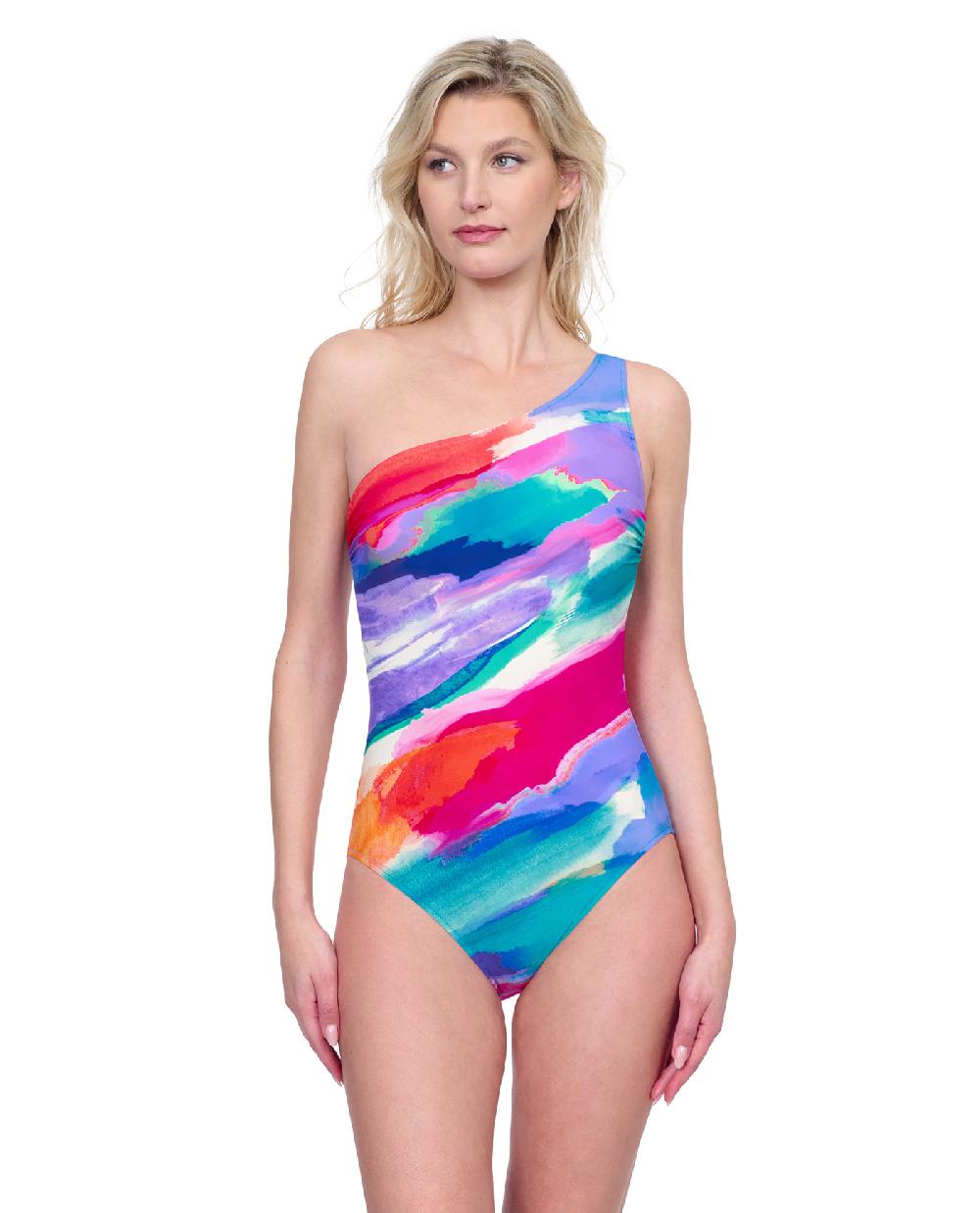 gottex Palma De Mallorca One Shoulder One Piece Swimsuit Palma