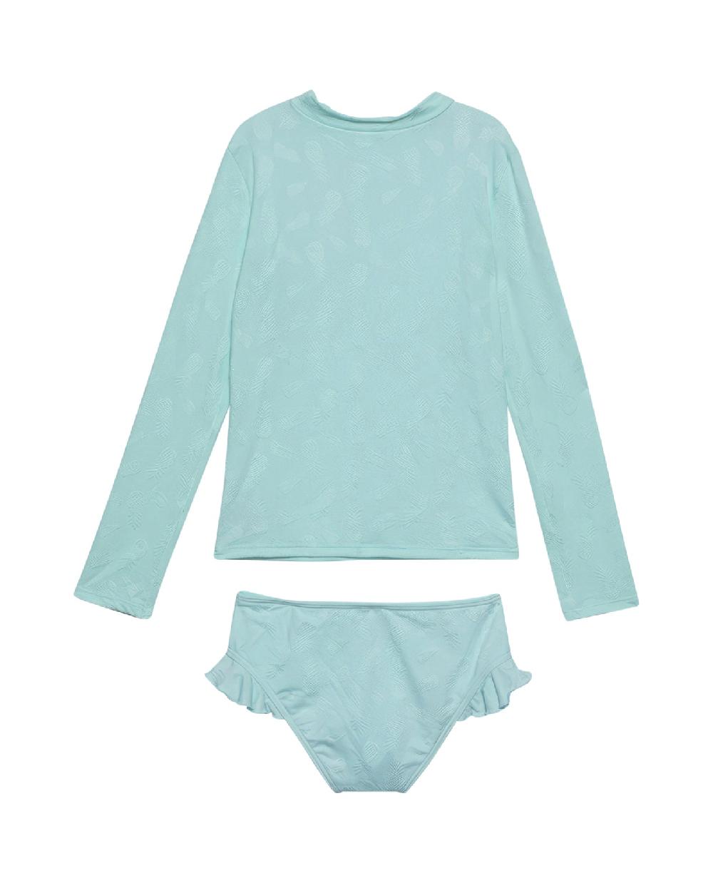 Gottex Pineapple Long Sleeve Rash Guard Top And Bikini Bottom Pineapple