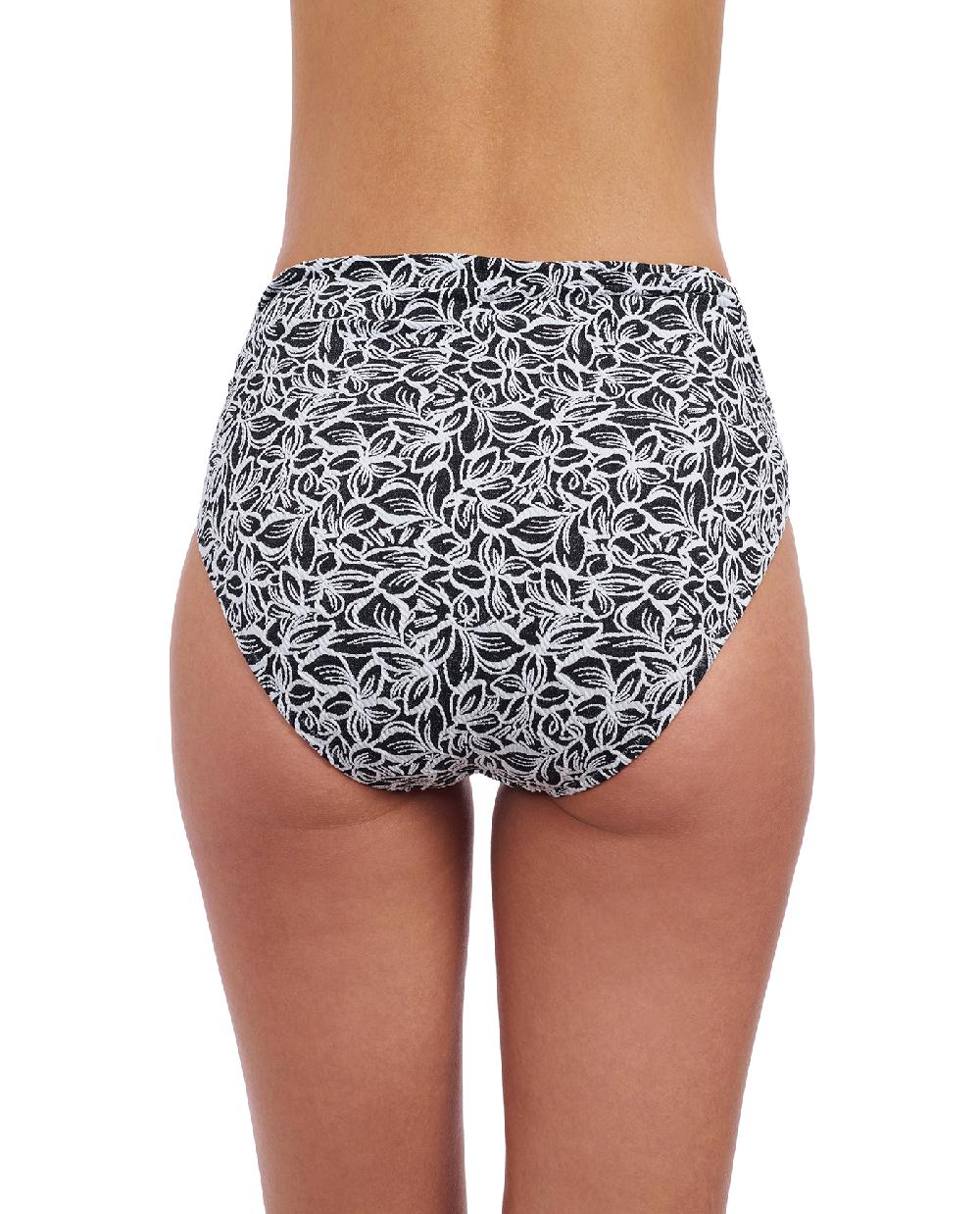 Gottex Plumeria Textured Side Shirred High Waist Swim Bottom Profile