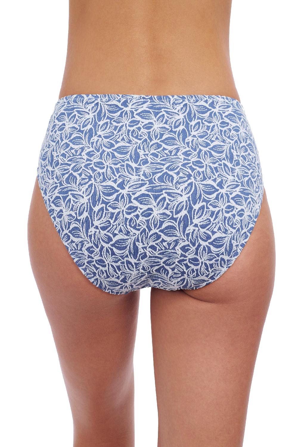 Gottex Plumeria Textured Side Shirred High Waist Swim Bottom Profile