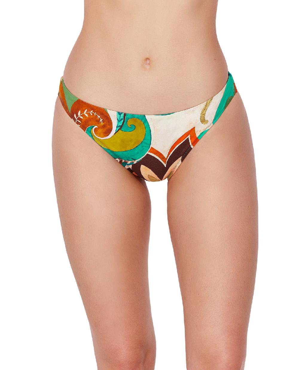 gottex Porto Low Rise Bikini Bottom-Multi/brn Porto