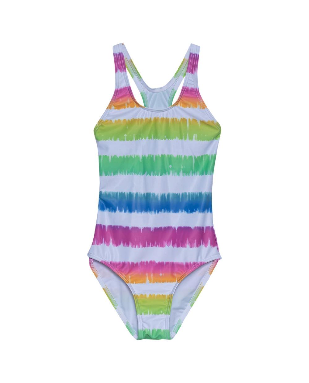 gottex Rainbow Round Neck One Piece Swimsuit Rainbow