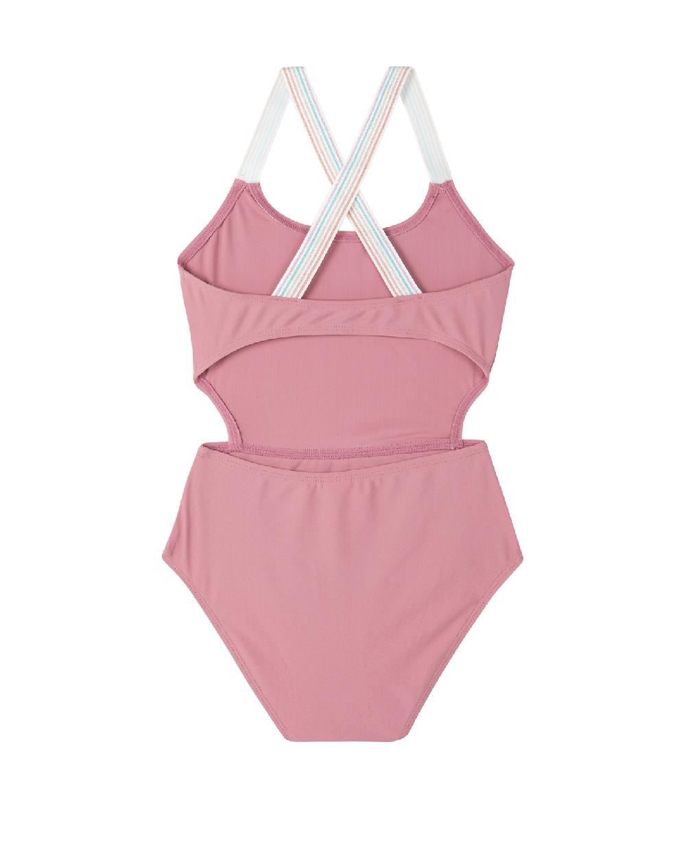 Gottex Rainbow Star Cut Out Cross Strap One Piece Rainbow