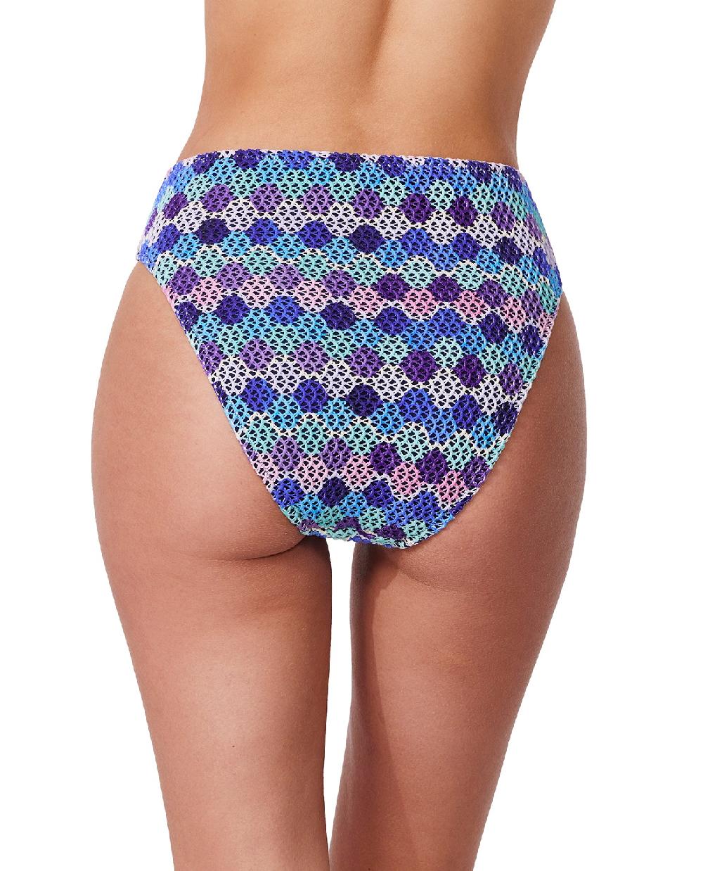 Gottex Retro Riviera High Waist Netted Crochet Swim Bottom Retro