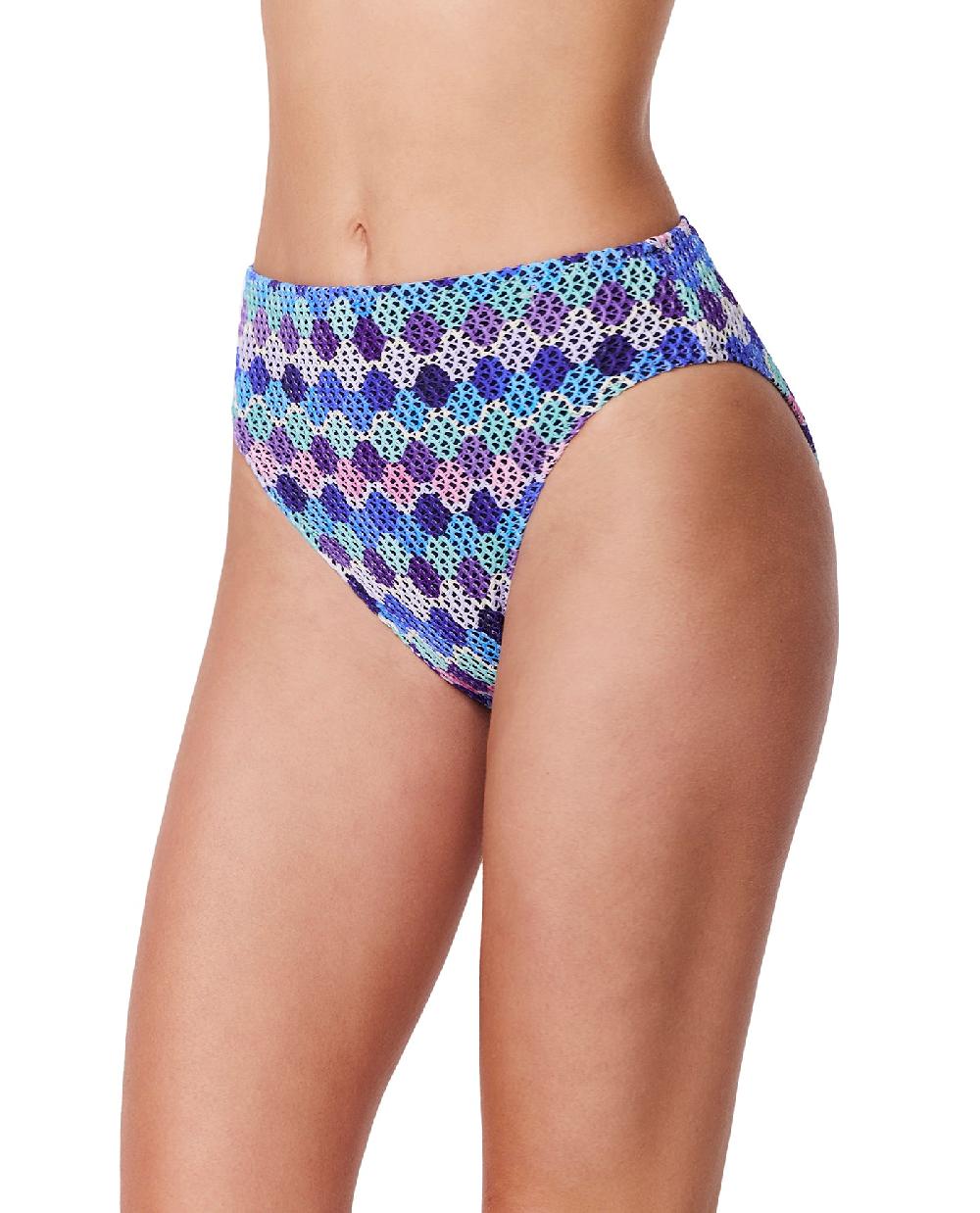 Gottex Retro Riviera High Waist Netted Crochet Swim Bottom Retro