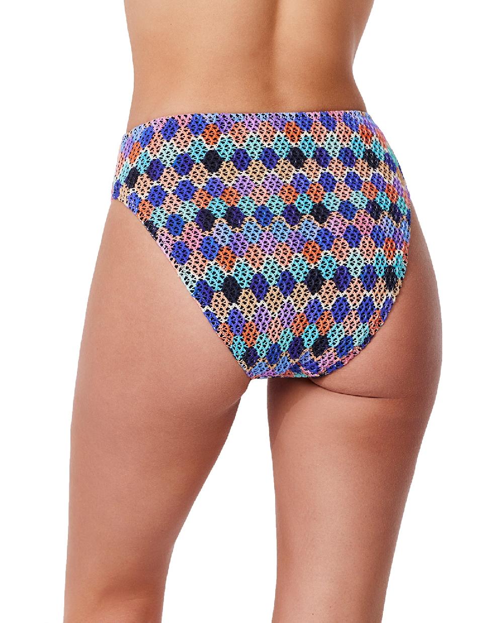 Gottex Retro Riviera High Waist Netted Crochet Swim Bottom Retro