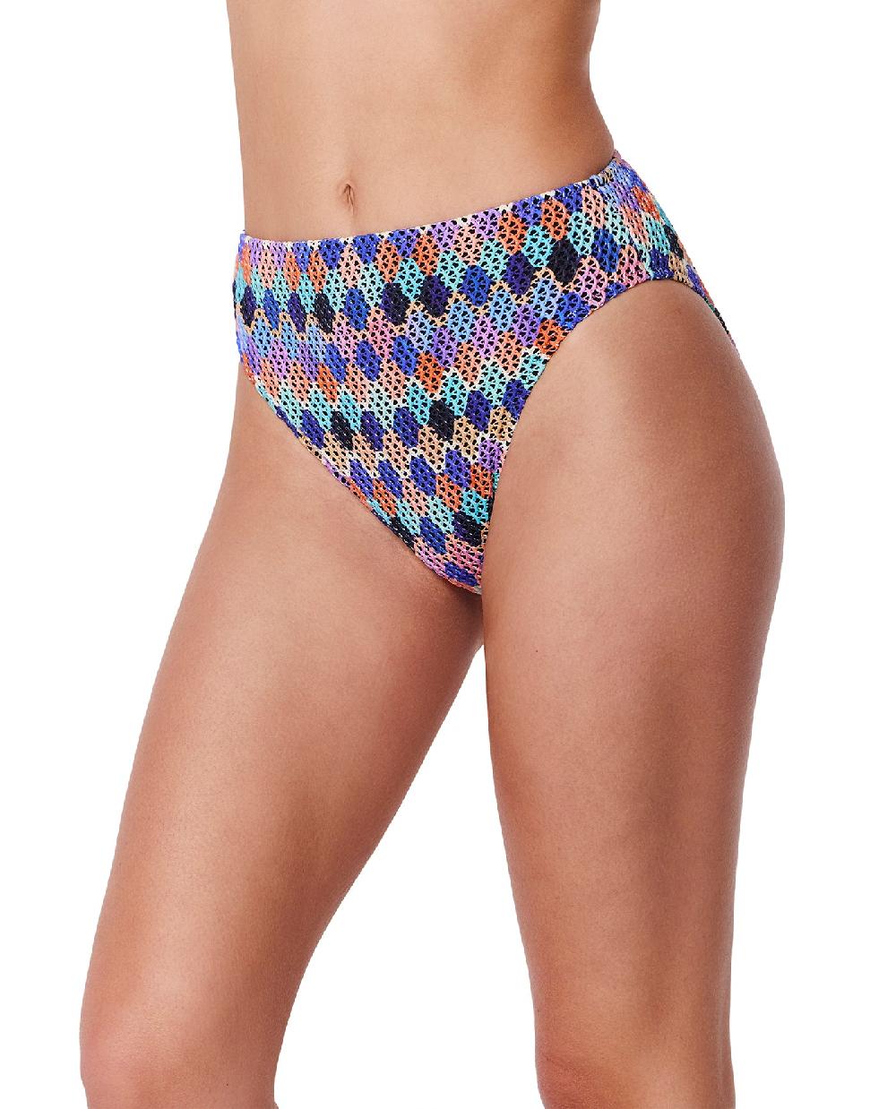 Gottex Retro Riviera High Waist Netted Crochet Swim Bottom Retro