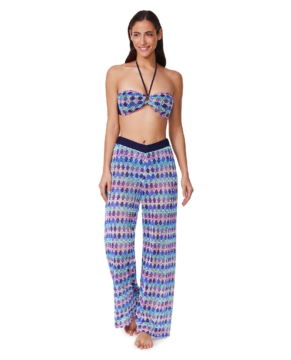 gottex Retro Riviera Netted Crochet Beach Pant Cover-Up Retro