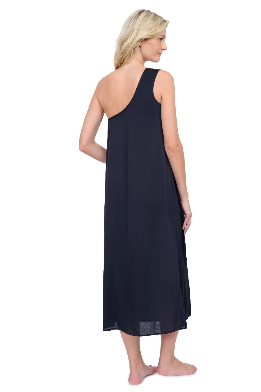 Gottex Rose Bud One Shoulder Sarong Dress Cover Up Rose