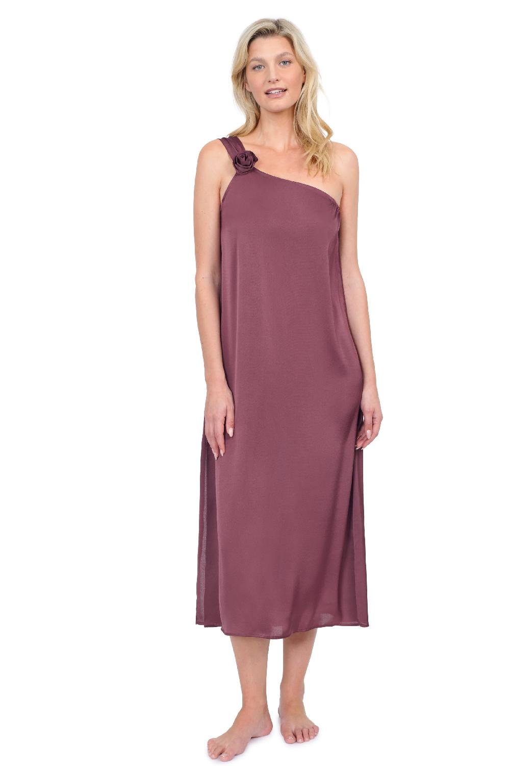 gottex Rose Bud One Shoulder Sarong Dress Cover Up Rose