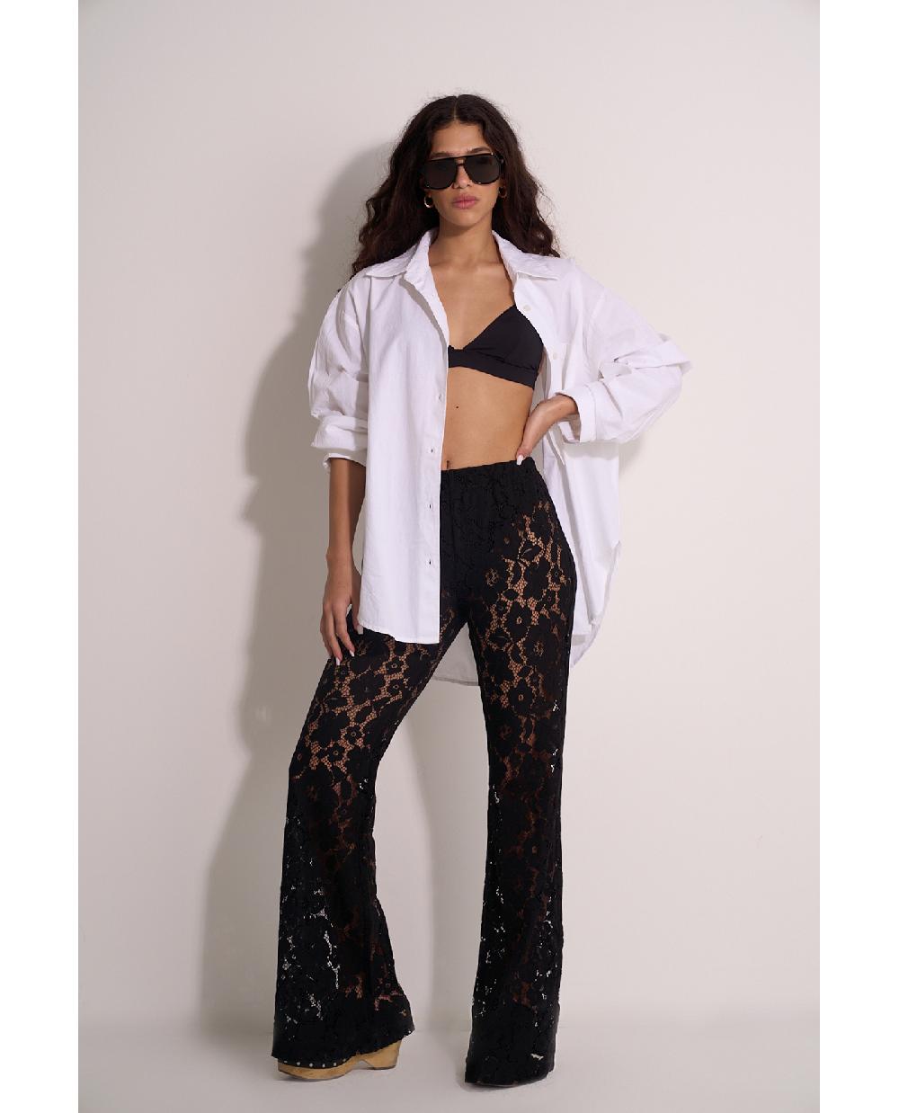 Gottex Saint Tropez Floral Lace Cover-Up Pants Tropez