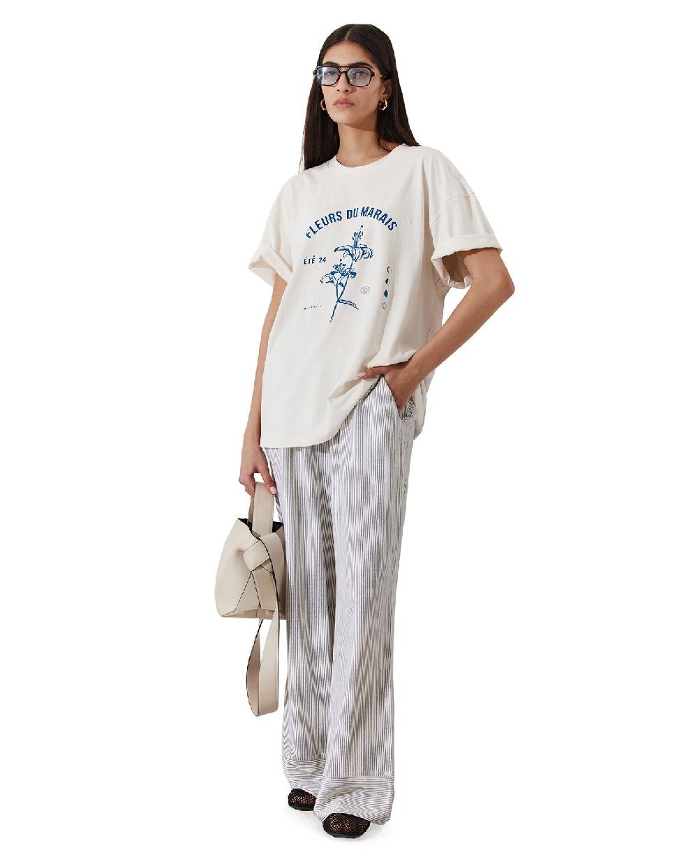 gottex Saltstripe Wide Leg Beach Pant Cover-Up Saltstripe