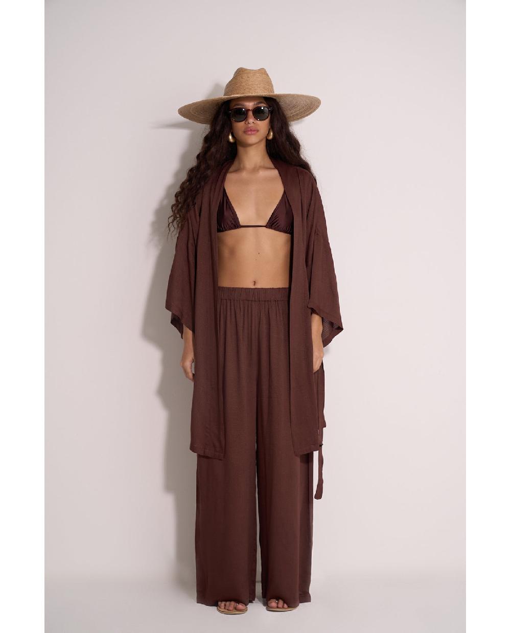 Gottex Satin Shore High Waist Beach Pant Cover-Up Dark