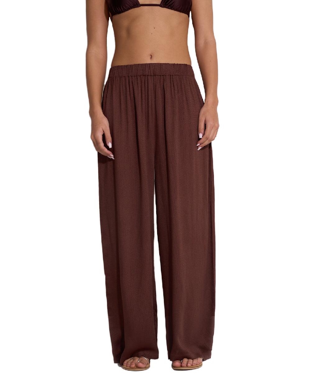 gottex Satin Shore High Waist Beach Pant Cover-Up Dark