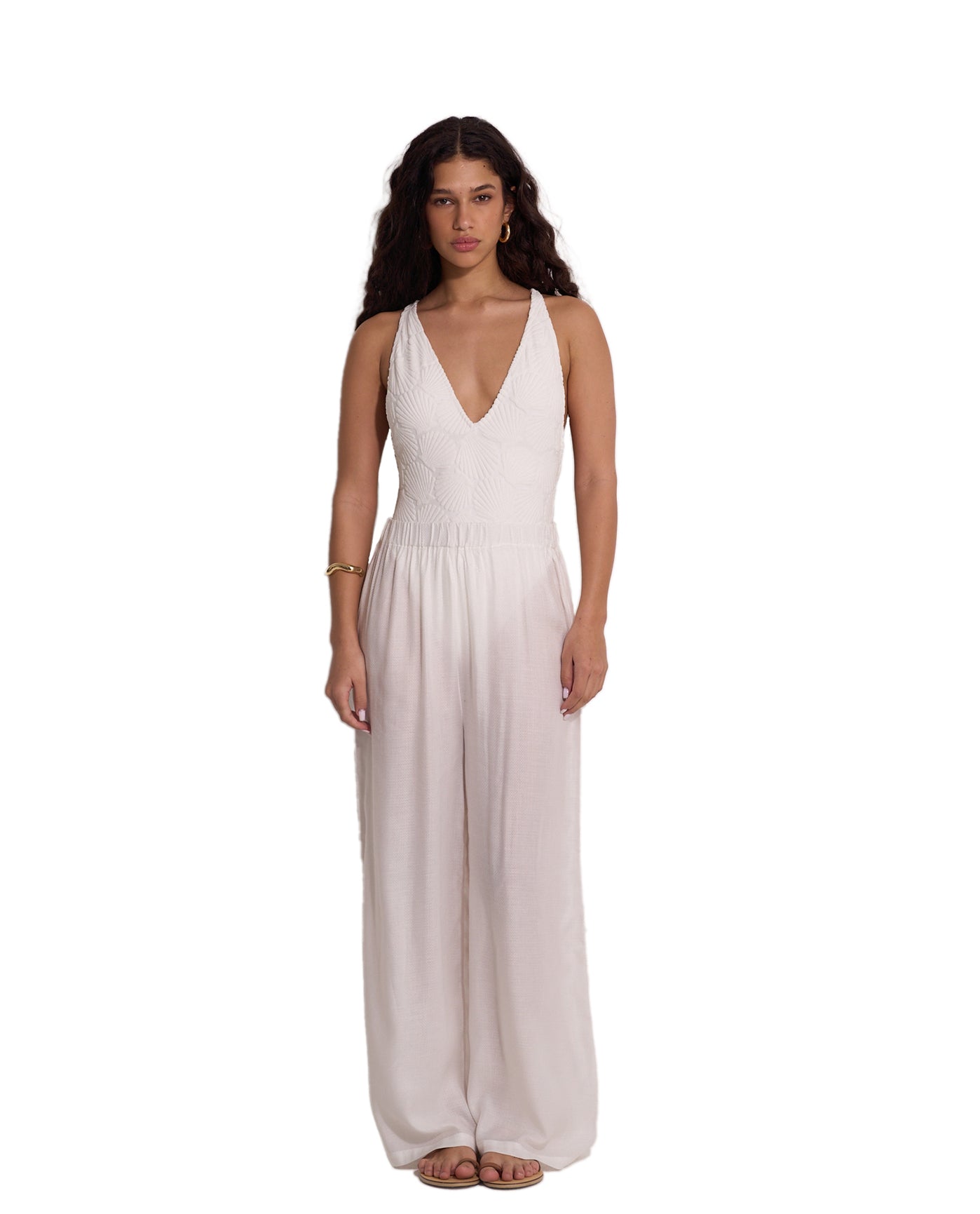 gottex Satin Shore High Waist Beach Pant Cover-Up White