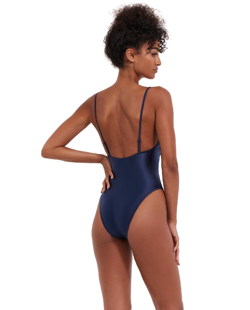 Gottex Satin Touch Triangle Cut Out One Piece Satin