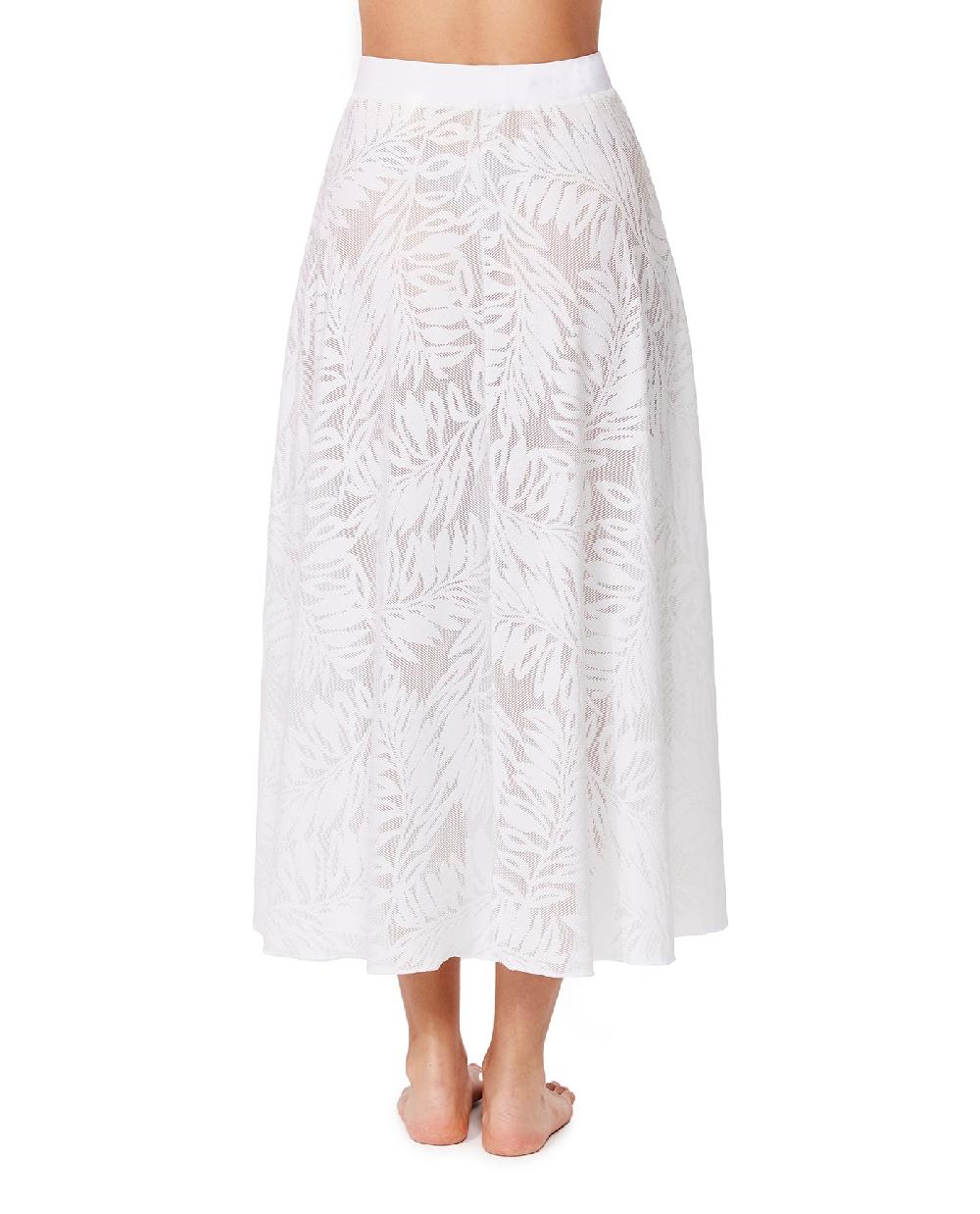 Gottex Skyfall Textured High Low Skirt Cover-Up White