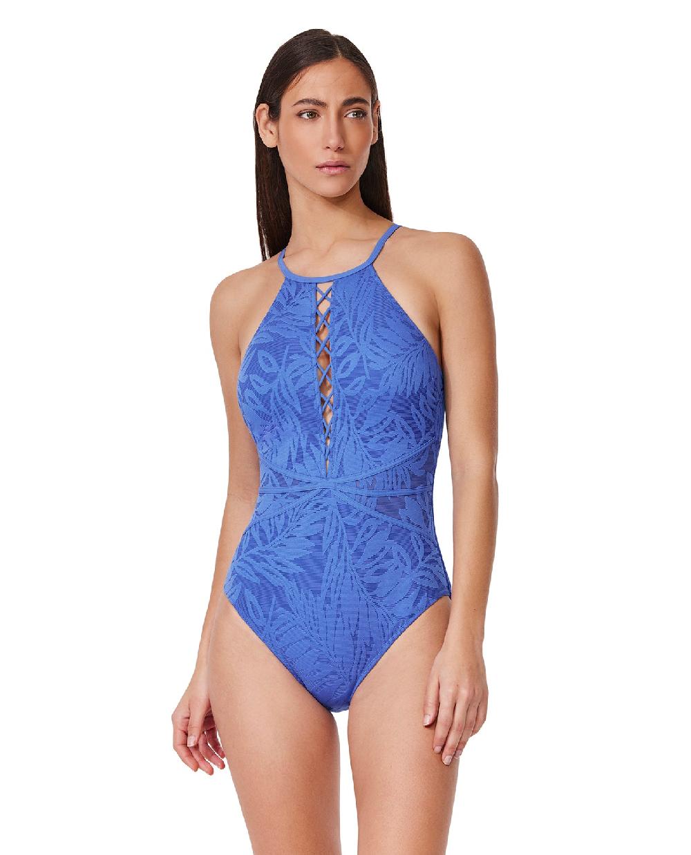 gottex Skyfall Textured High Neck One Piece Hamptons