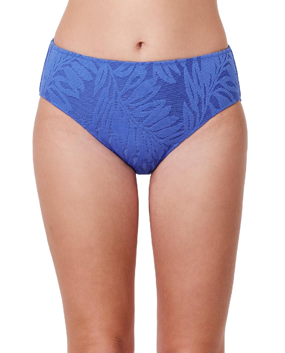 gottex Skyfall Textured Mid Waist Swim Bottom Hamptons