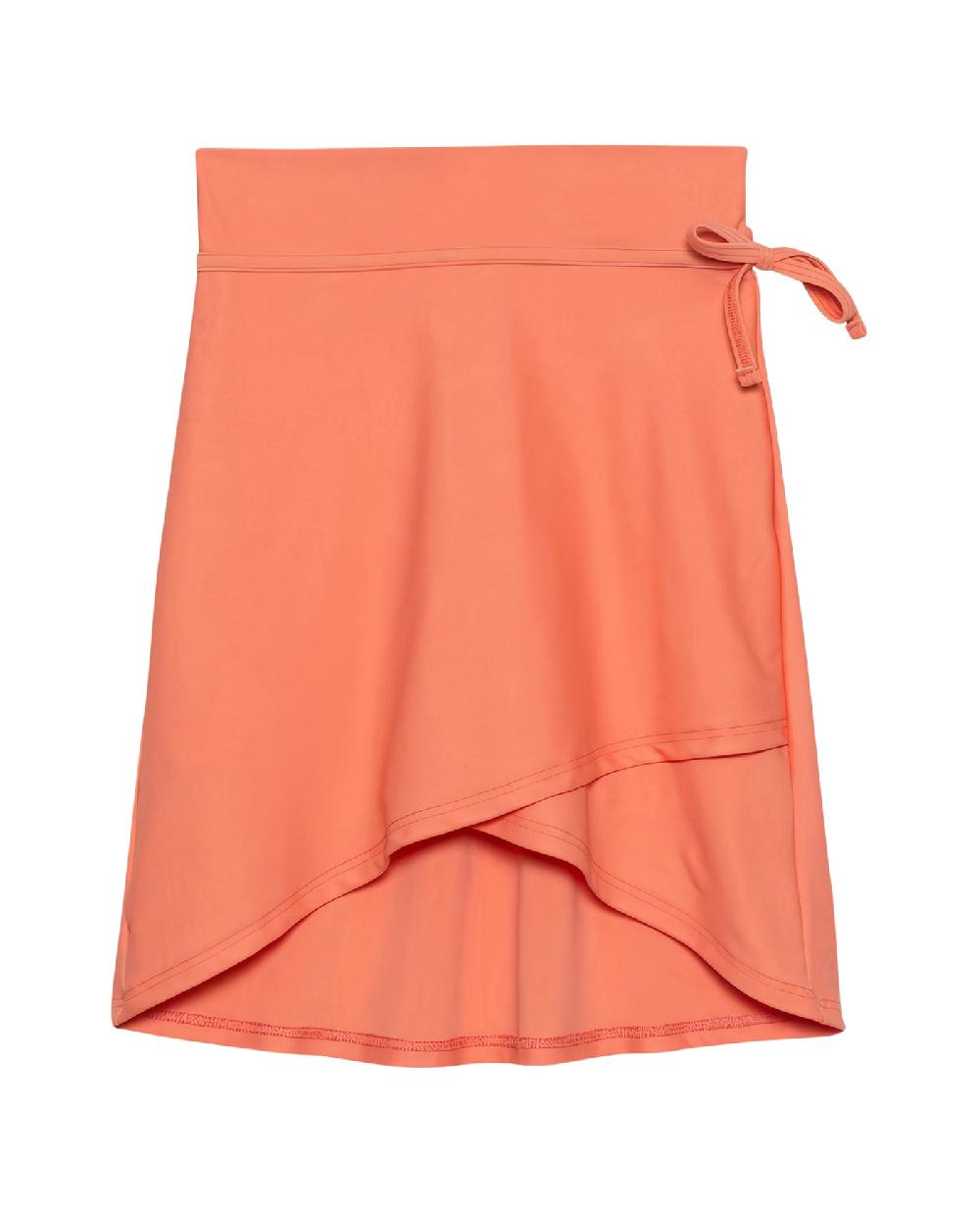 gottex Solid Midi Skirt Cover Up With Built In Pant Coral