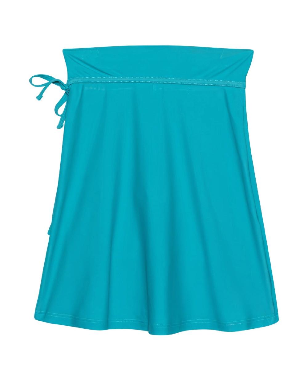 Gottex Solid Midi Skirt Cover Up With Built In Pant Turquoise