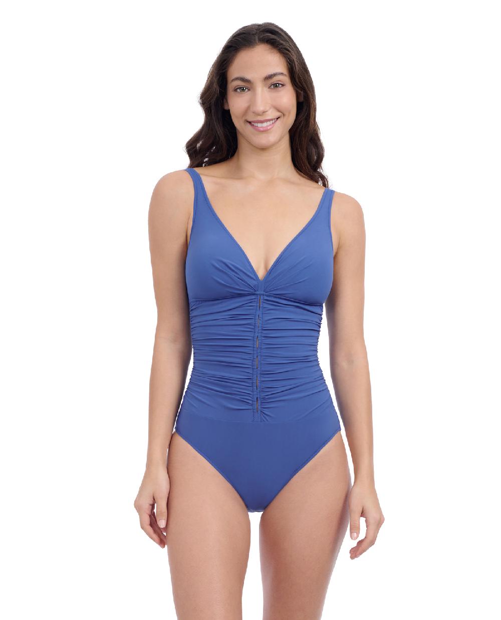 gottex Solo D Cup V Neck One Piece Swimsuit Profile