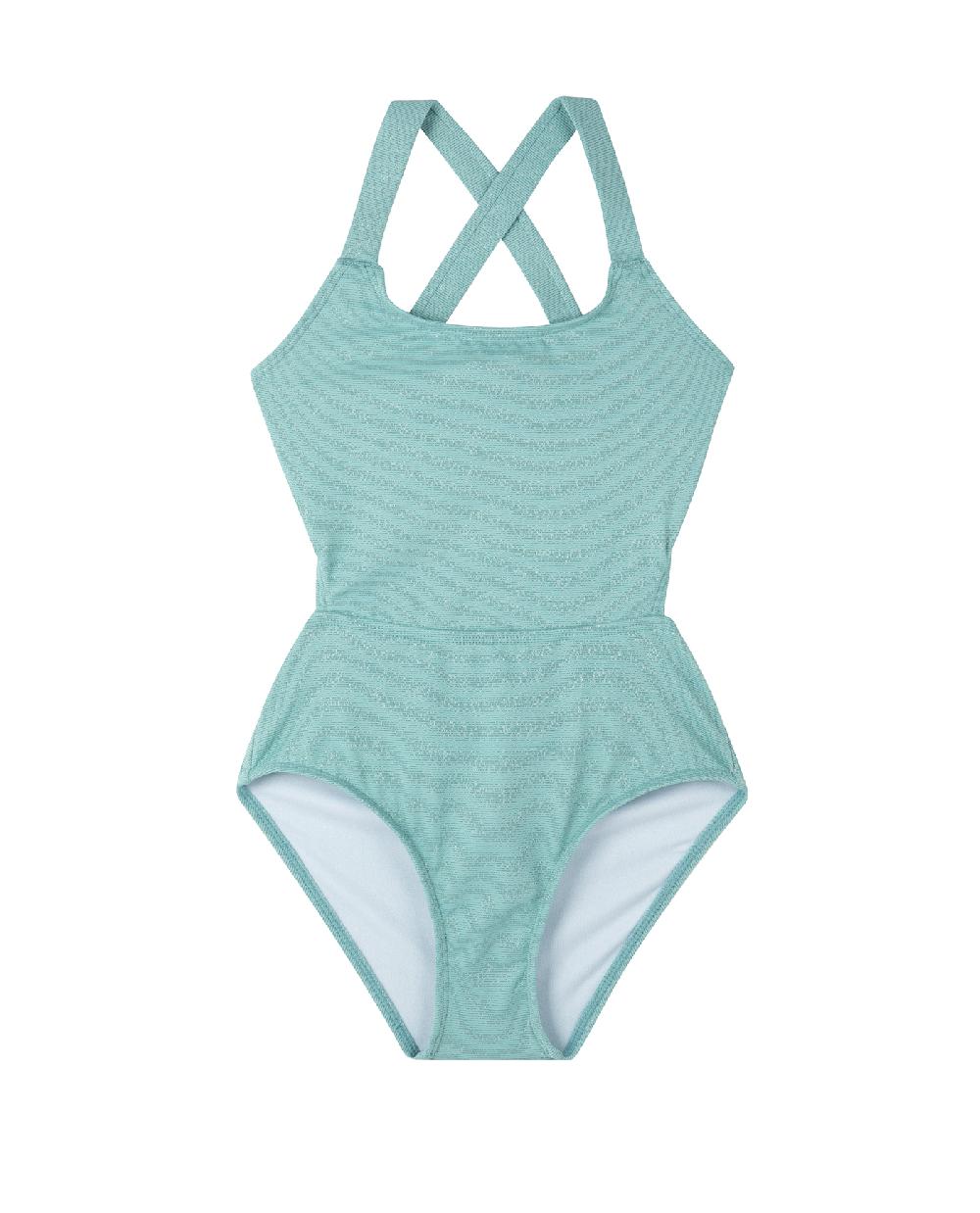 gottex Sparkles Cut Out Cross Strap One Piece Turquoise