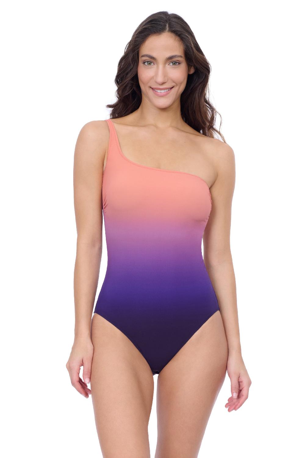 gottex Splendor Ombre One Shoulder One Piece Profile