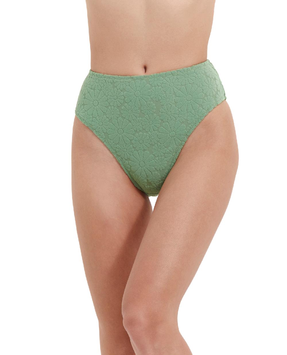 gottex Spring Days Textured High Rise High Leg Bikini Bottom Spring
